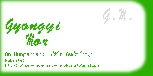 gyongyi mor business card